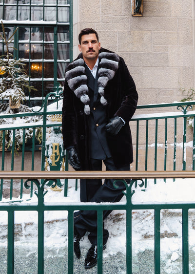 Chinchilla Collar Mink Coat