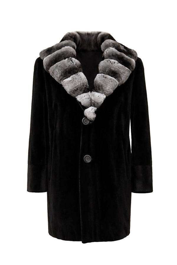 Chinchilla Collar Mink Coat