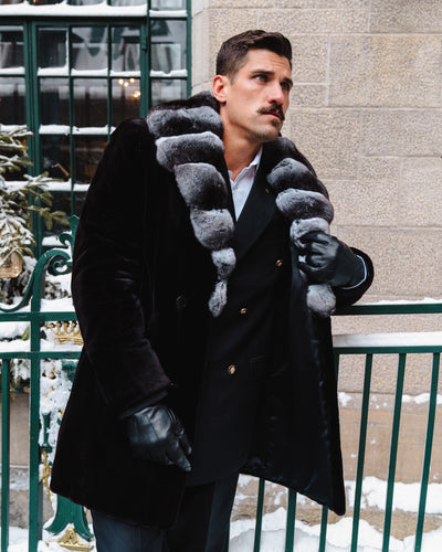 Chinchilla Collar Mink Coat