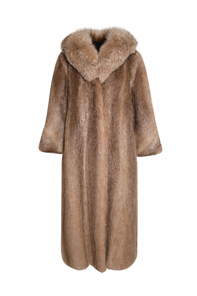 Manteau en ragondin avec renard