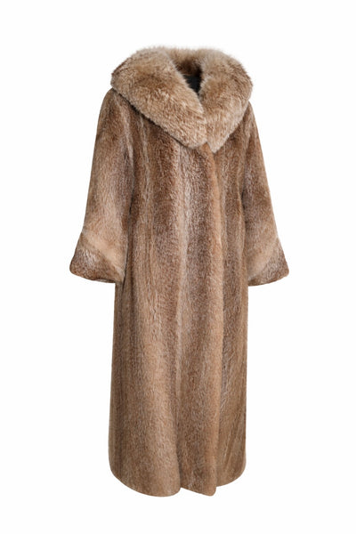 Manteau en ragondin avec renard