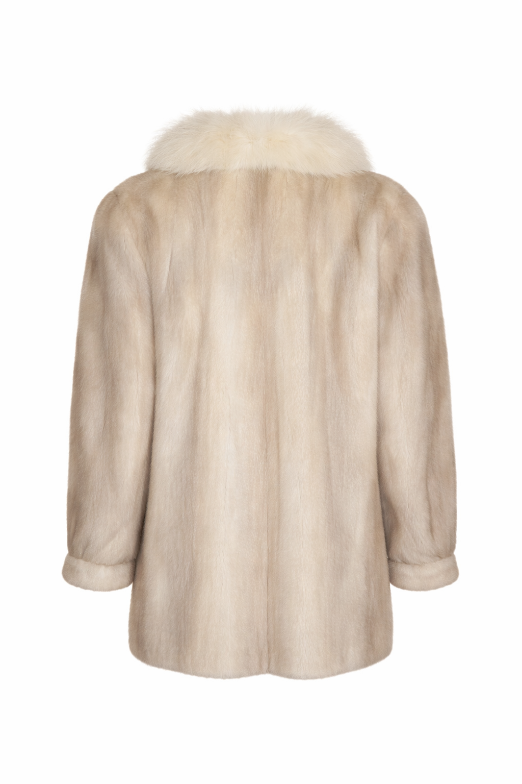 Manteau en vison avec finition tuxedo