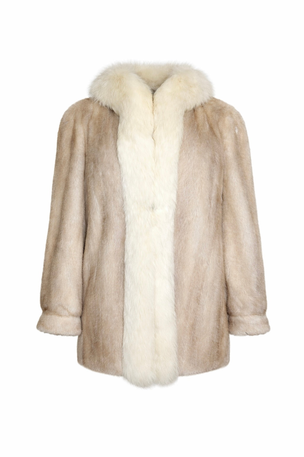 Manteau en vison avec finition tuxedo