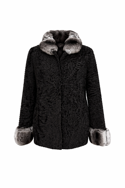 Swakara Jacket with Chinchilla