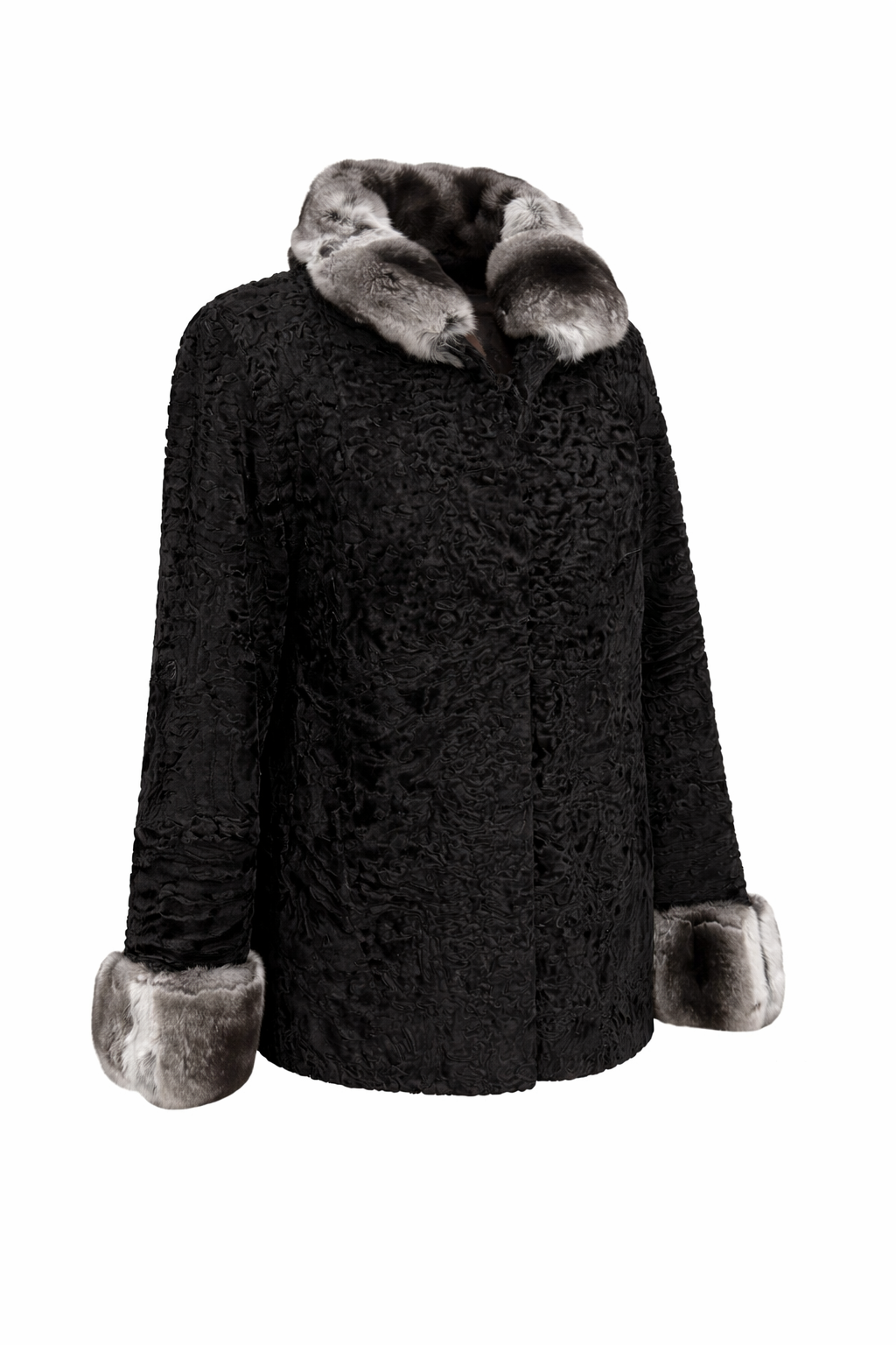 Veste Swakara avec Chinchilla