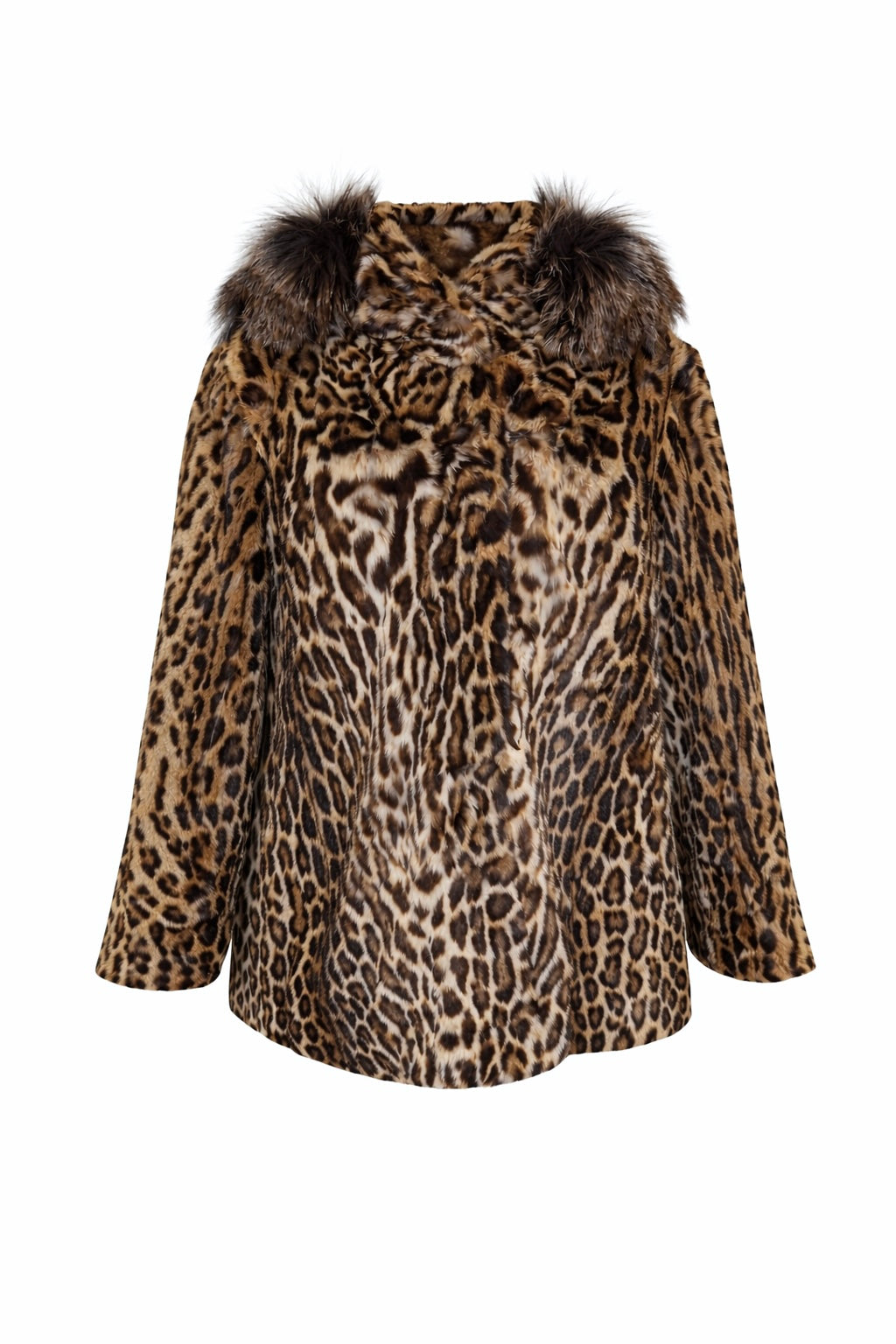 Veste en Ocelot avec Capuche en Renard