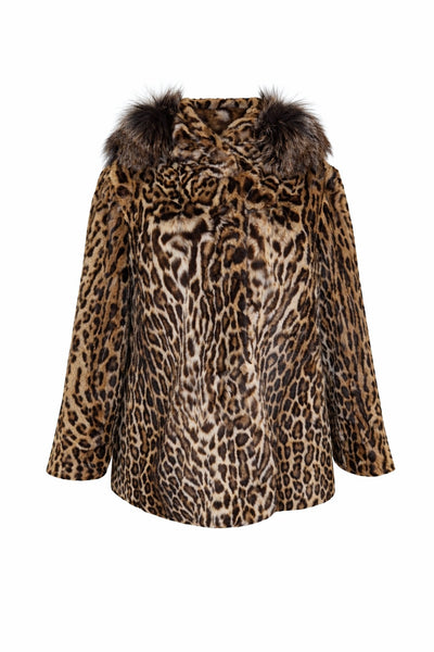 Ocelot Jacket with Fox Hood
