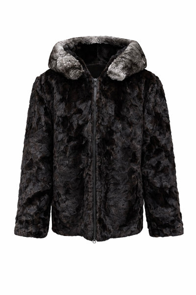 Mink Jacket with Chinchilla Hood
