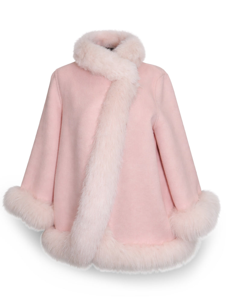 Manteau en laine et renard