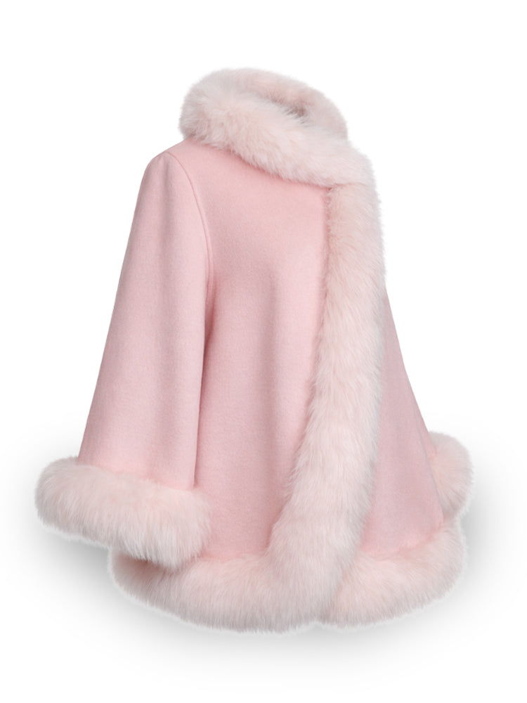 Manteau en laine et renard