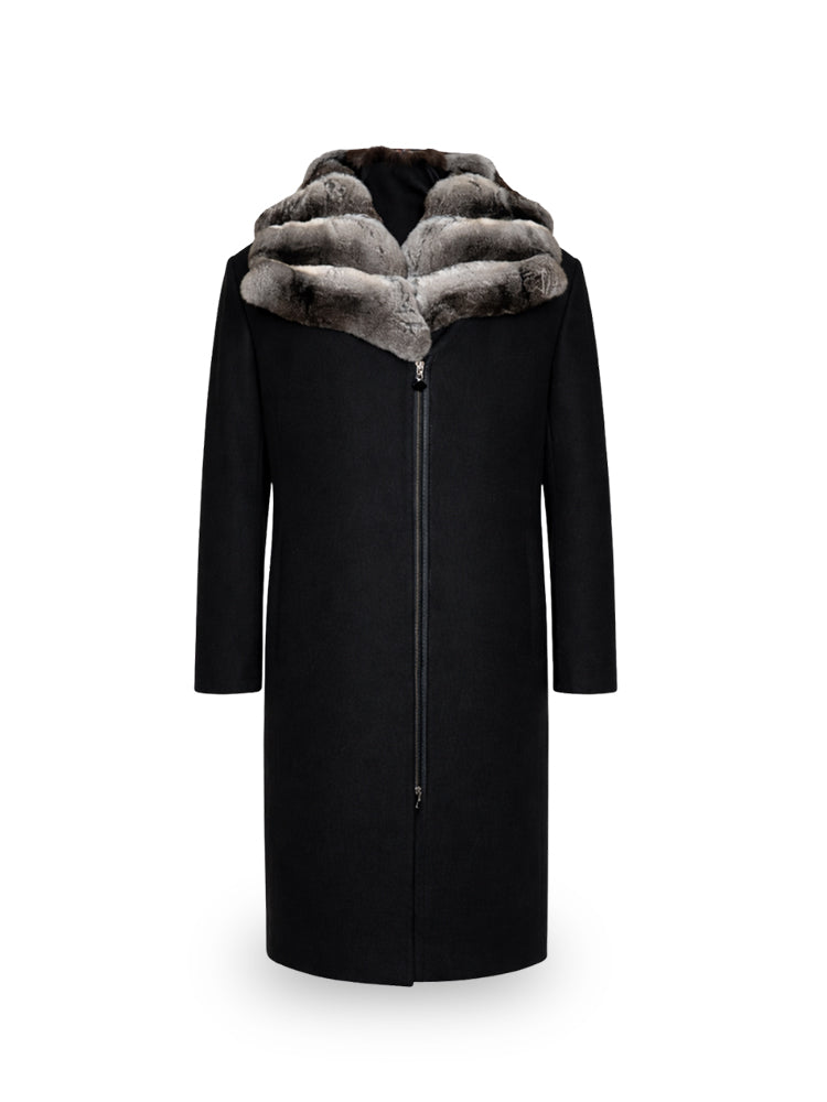 Chinchilla and Wool Coat