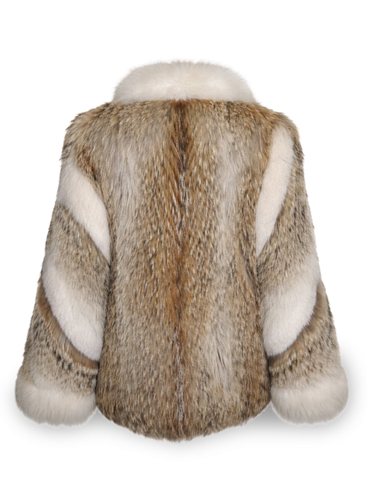 Manteau en coyote et renard