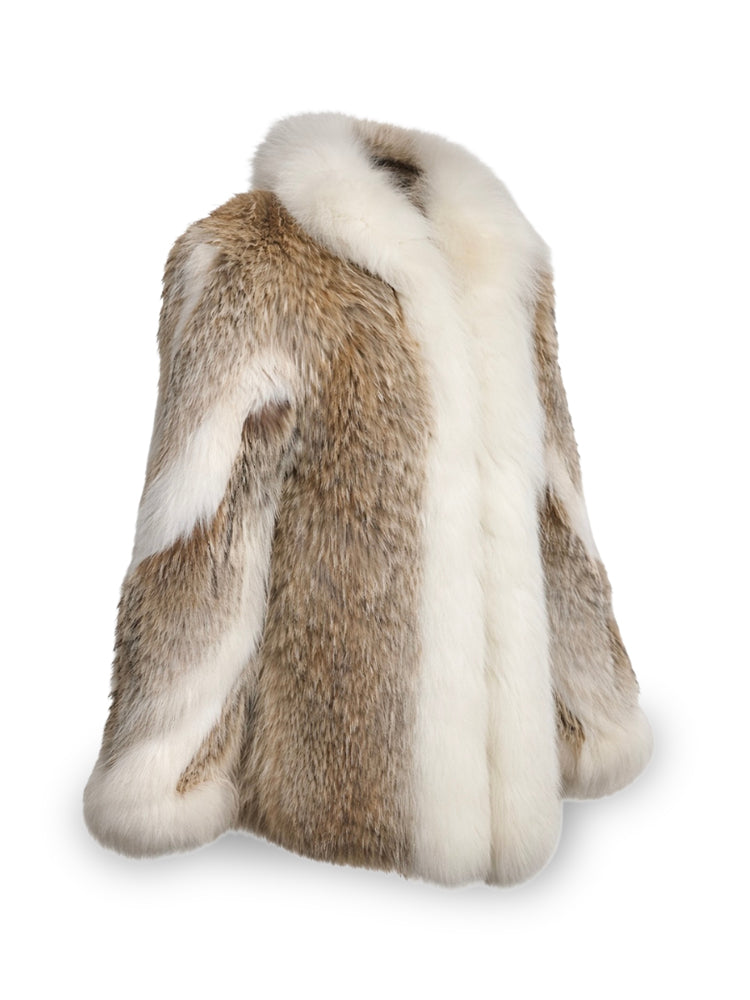 Manteau en coyote et renard
